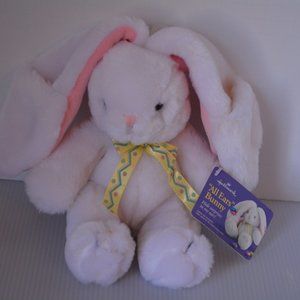 NWT Hallmark All Ears Plush Easter Bunny Rabbit Surprise Pockets 8" Cuddle Toy